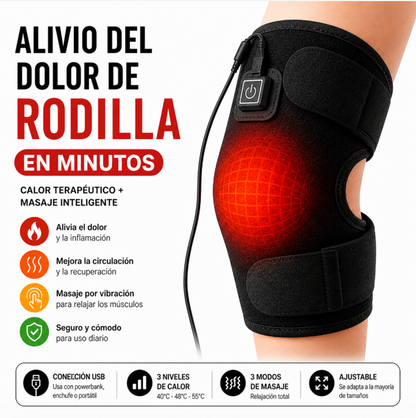 Rodillera térmica con masaje